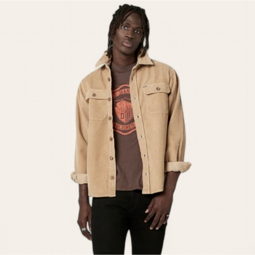 BUFFALO 90's Corduroy Shacket w/ Pockets Jeremias Cotton Shirt Jacket Men’s L
